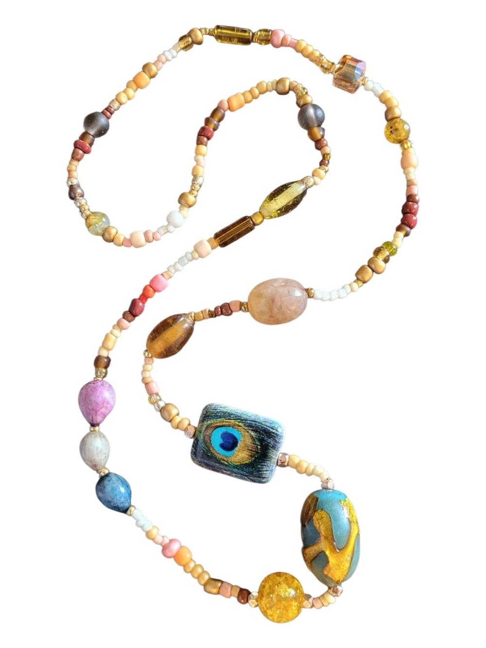 Mixed-Media Beaded Necklace